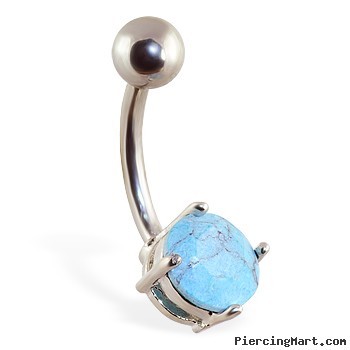 Navel Ring with TurquoiseStone