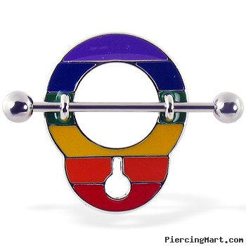 Rainbow handcuff nipple shield