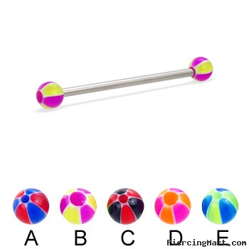 Long Barbell (Industrial Barbell) with Balloon Balls, 12 Ga