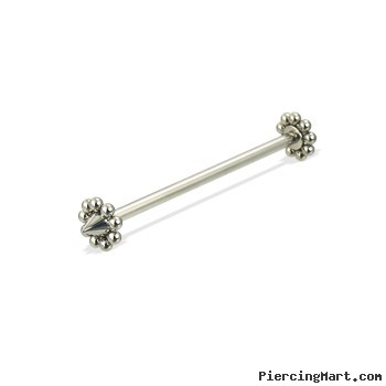 Long Barbell (Industrial Barbell) with Flower Cones, 12 Ga