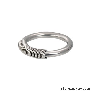 Spring wire captive ring, 12 ga