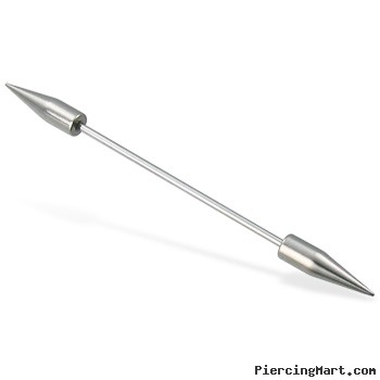 Long barbell (industrial barbell) with spikes, 16 ga