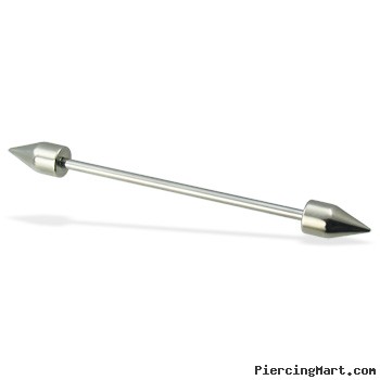 Long barbell (industrial barbell) with spikes, 14 ga