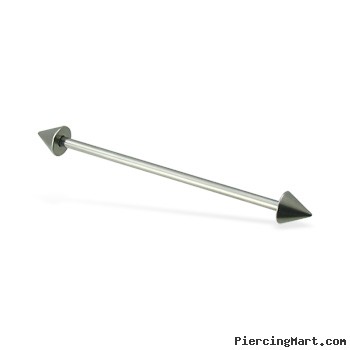 Long barbell (industrial barbell) with cones, 14 ga