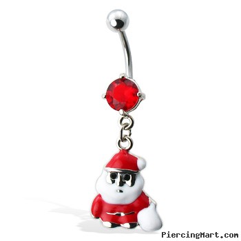 Santa Claus Christmas Belly Button Ring