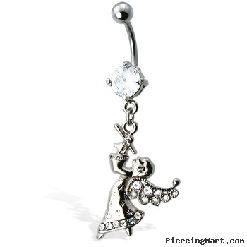 Christmas Angel Belly Button Ring