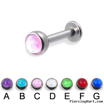 Labret with hologram ball, 12 ga