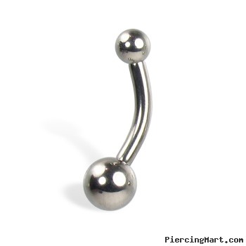 Small plain belly button ring, 12 ga