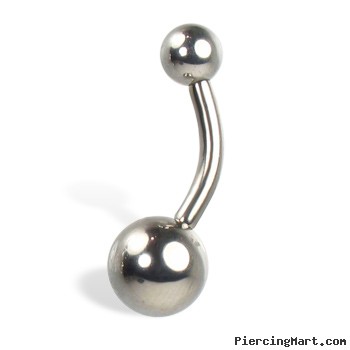 Plain belly button ring, 12 ga