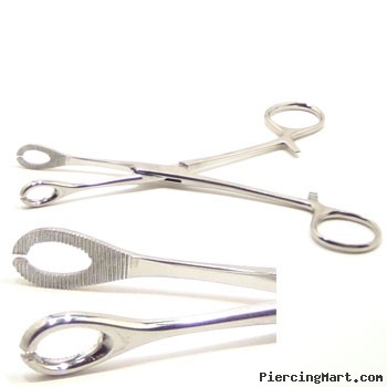 Slotted Tongue Piercing Forceps