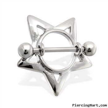 Pair of steel star nipple shields, 14 ga