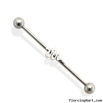Industrial Barbell with Snake, 14ga