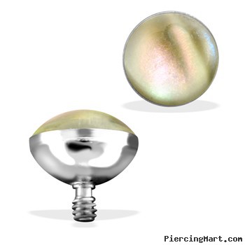 Surgical Steel Internally Threaded Shell Inlayed Dome Dermal Top